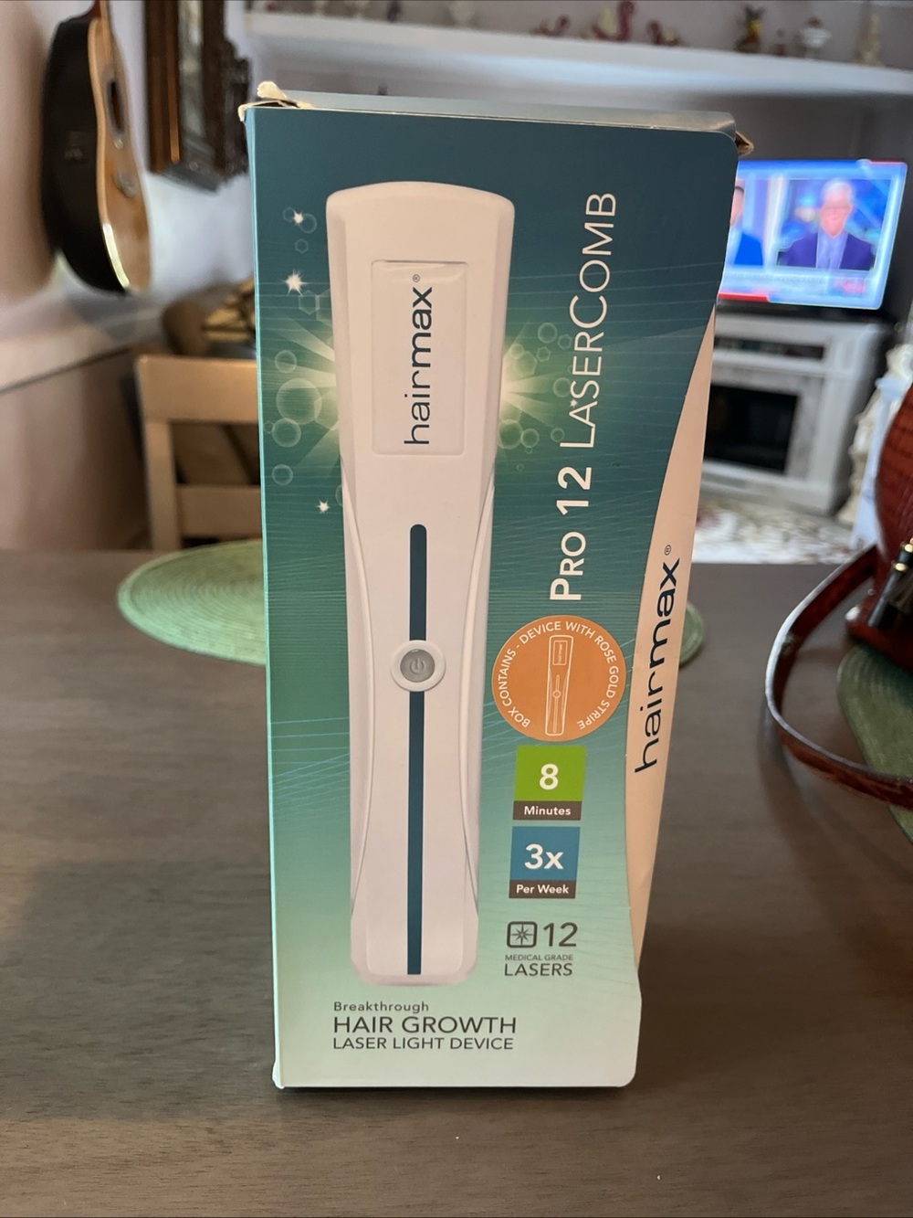 Hairmax Pro 12 Hair Growth LaserComb Device Blue New Open Box Item Sealed In Box
